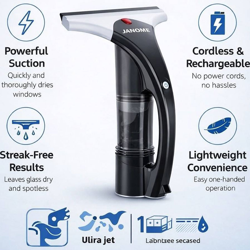 شیشه شوی 0.4 لیتری ژانومه مدل ساکشن دار شارژی CW1580